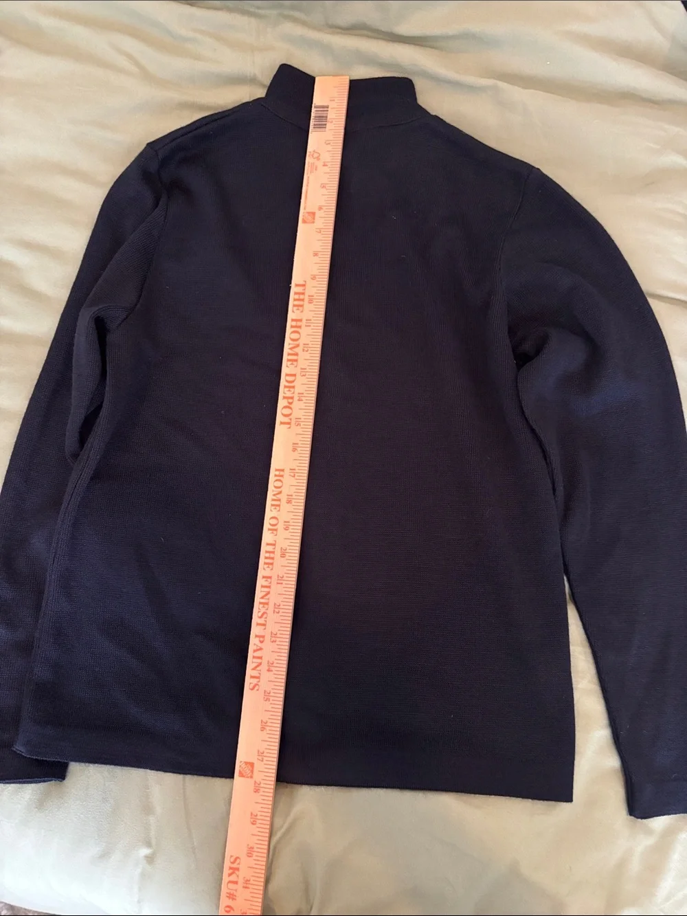 FedEx Men’s Black Full-Zip Sweater with Purple Trim